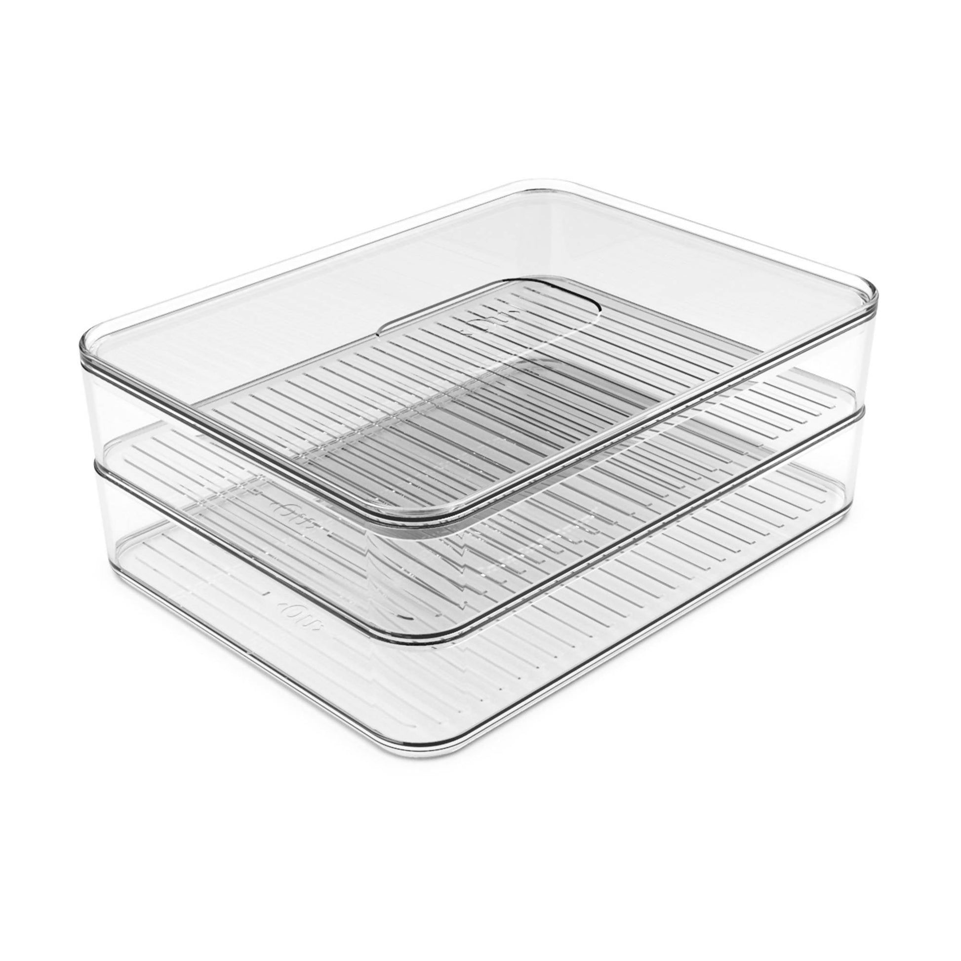 Contenedor Jamón/Queso Doble Clear Transparente2#Sin color