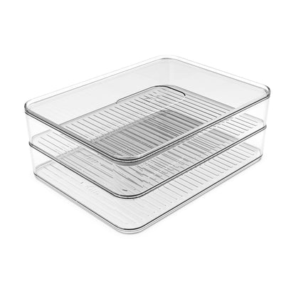 Contenedor Jamón/Queso Doble Clear Transparente2#Sin color