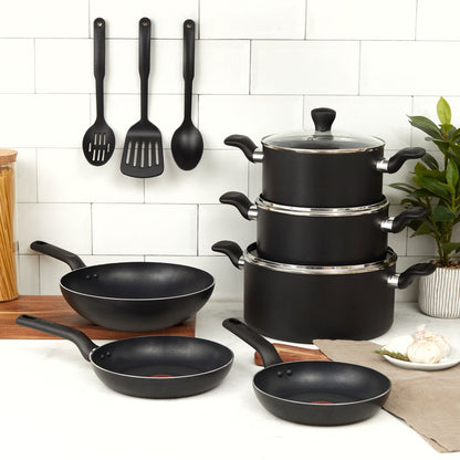 Batería 12 Piezas Super Cook Black1#Negro