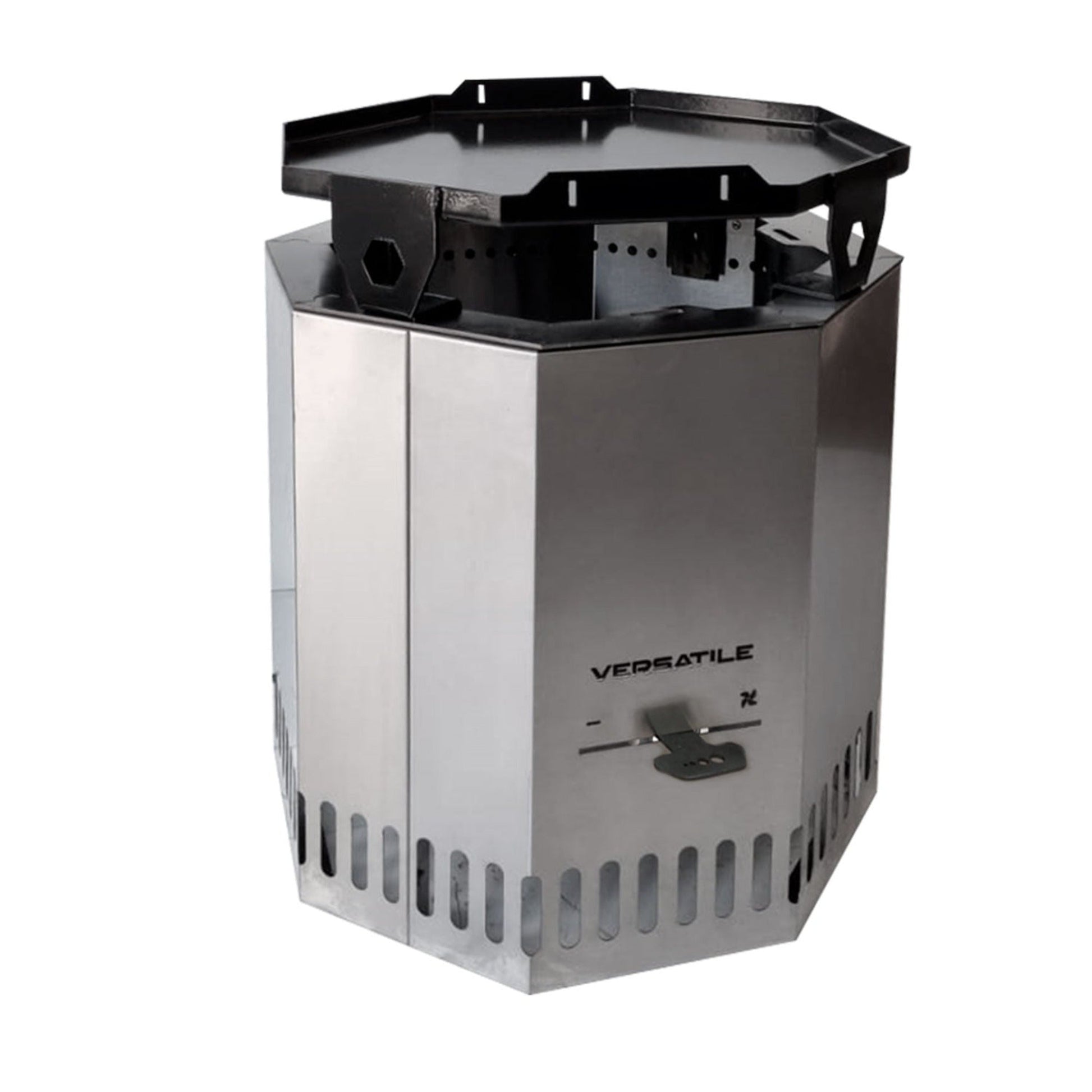 Brasero Sin Humo Plancha, Parrilla y Spiedo2#Gris Plata