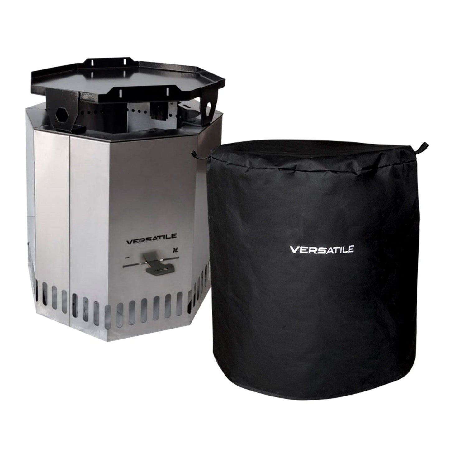 Brasero Sin Humo Plancha + Funda1#Gris Plata