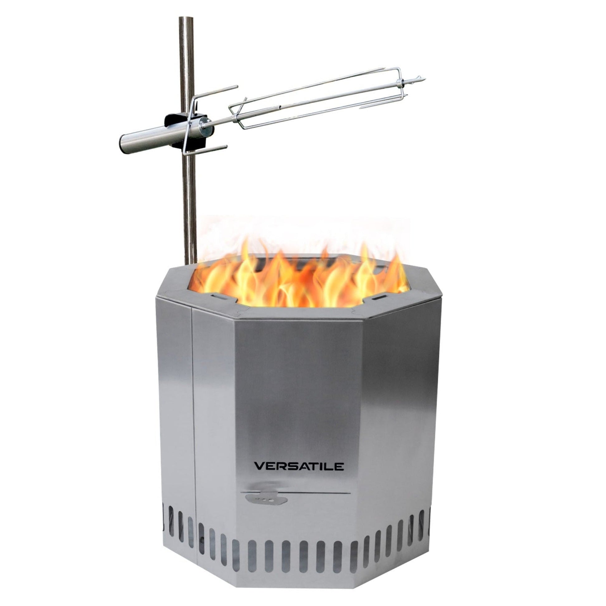 Brasero Sin Humo Spiedo + Funda2#Gris Plata