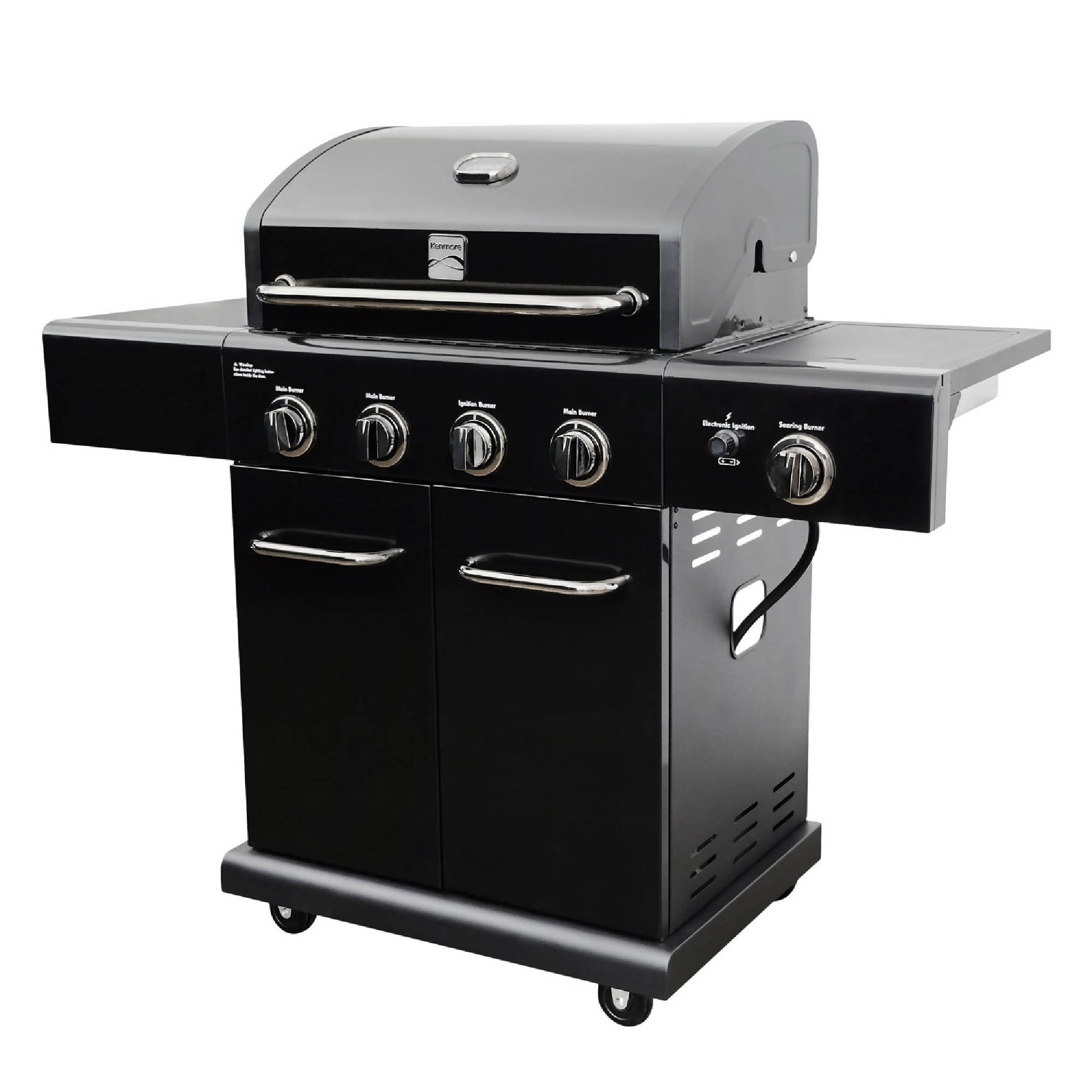 Parrilla Gas 4 Quemadores + Sellador Lateral KE-P13654-N4#Negro