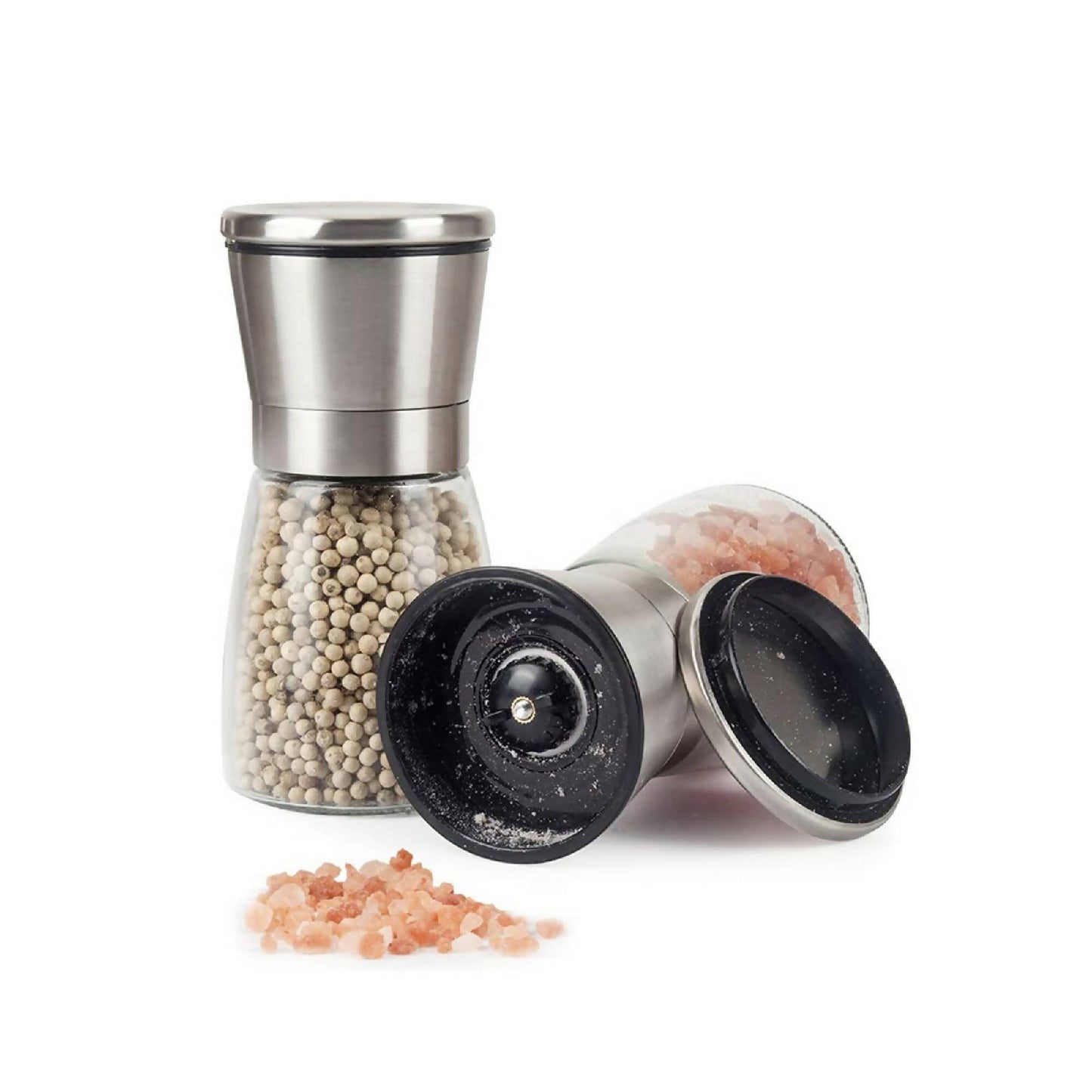 Set 2 Molinillos de Sal y Pimienta Vidrio3#Acero