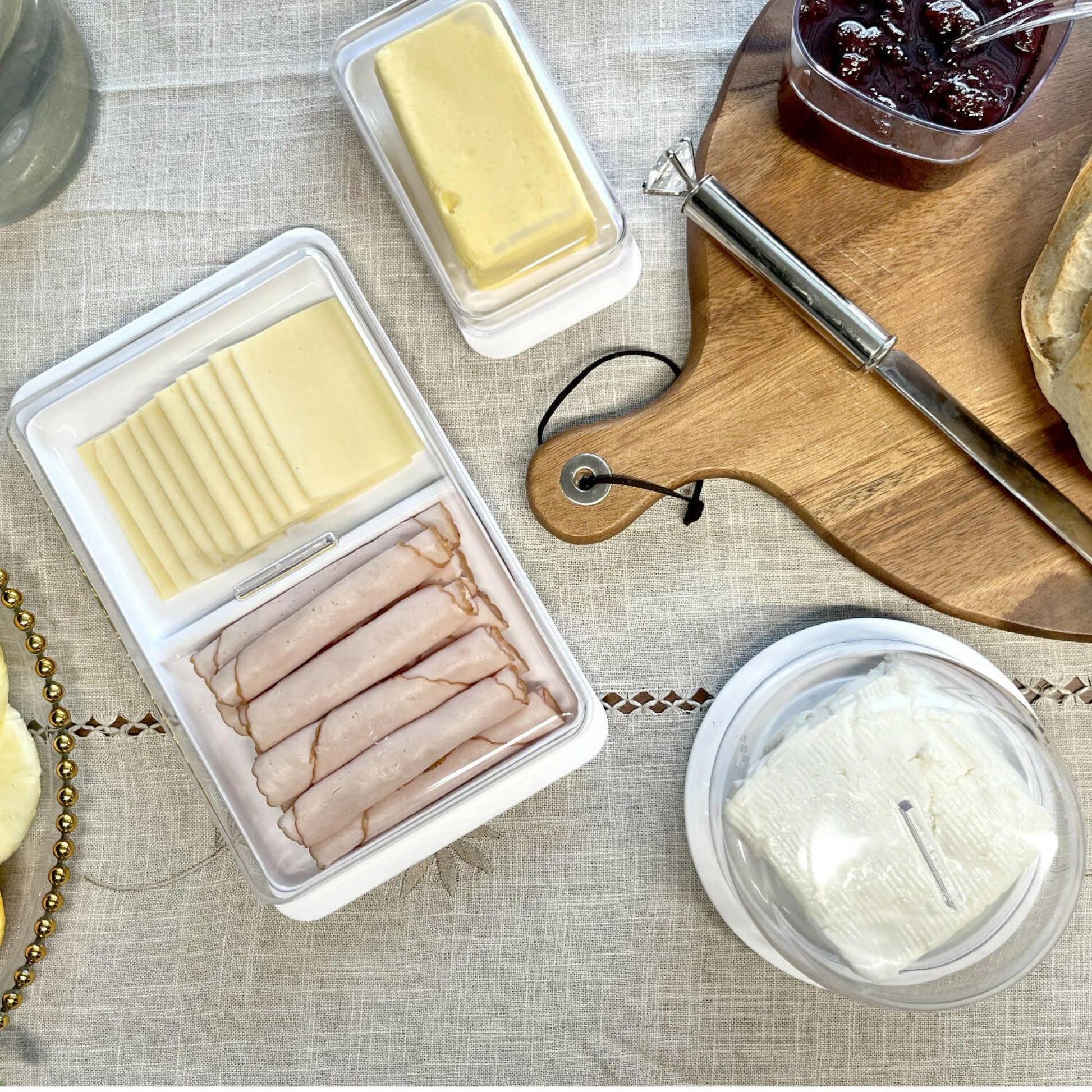 Contenedor Jamón/Queso Doble Break8#Blanco