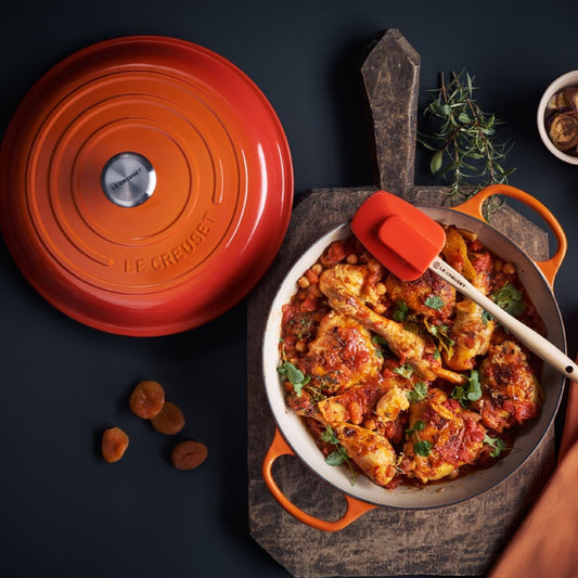 Cacerola Baja 30 cm Hierro Esmaltado1#Naranjo