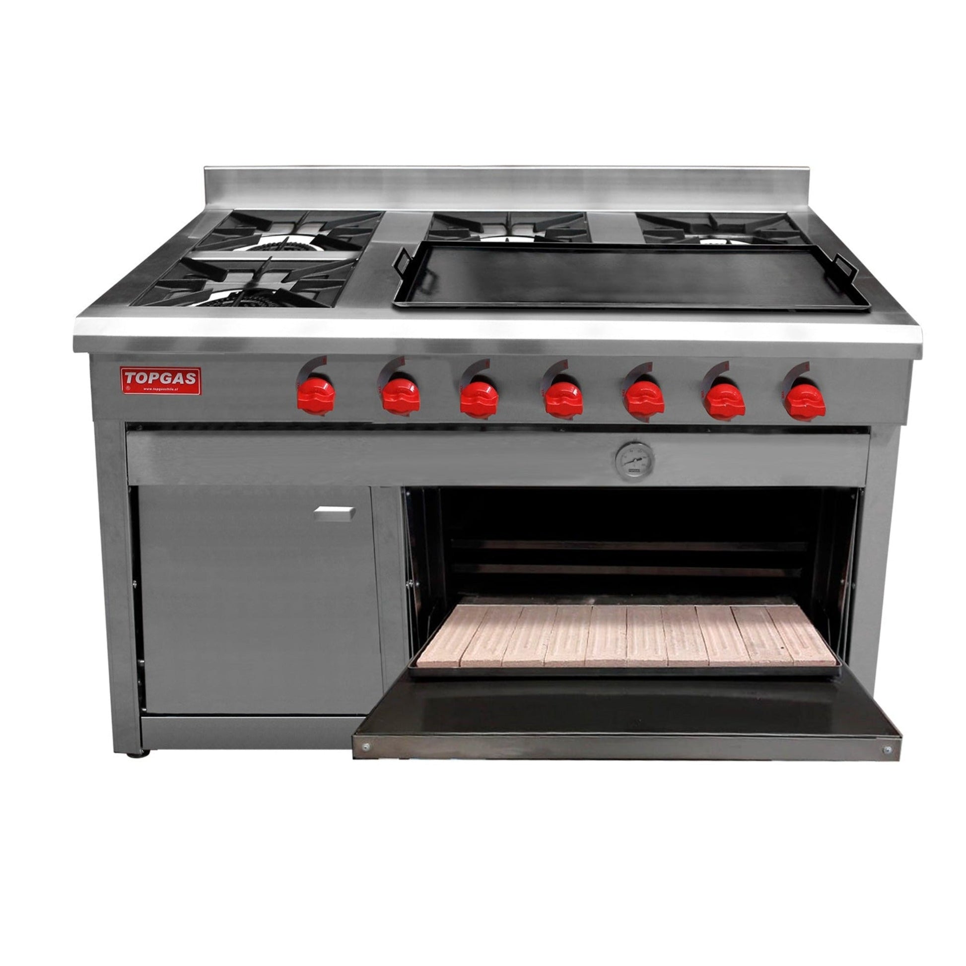 Cocina 6 Platos  Con Horno  Enlozado3#Gris plata