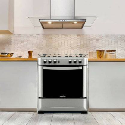 Cocina de Piso a Gas 76cm Inox Mabe ANDES7650FX11#Acero