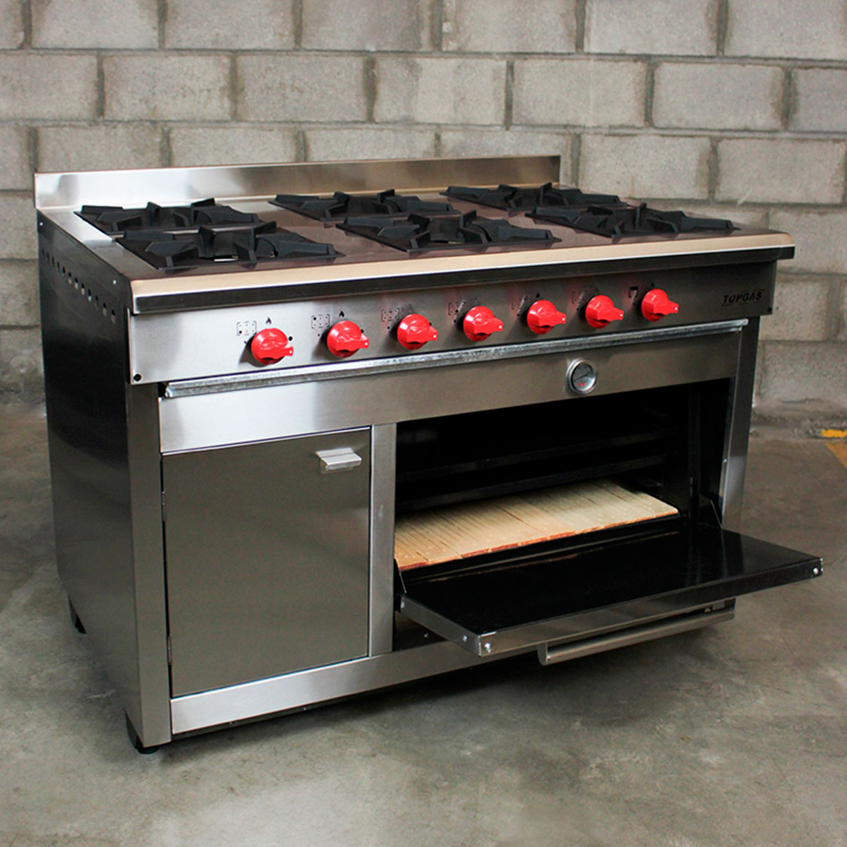 Cocina 6 Platos  Con Horno  Enlozado2#Gris plata