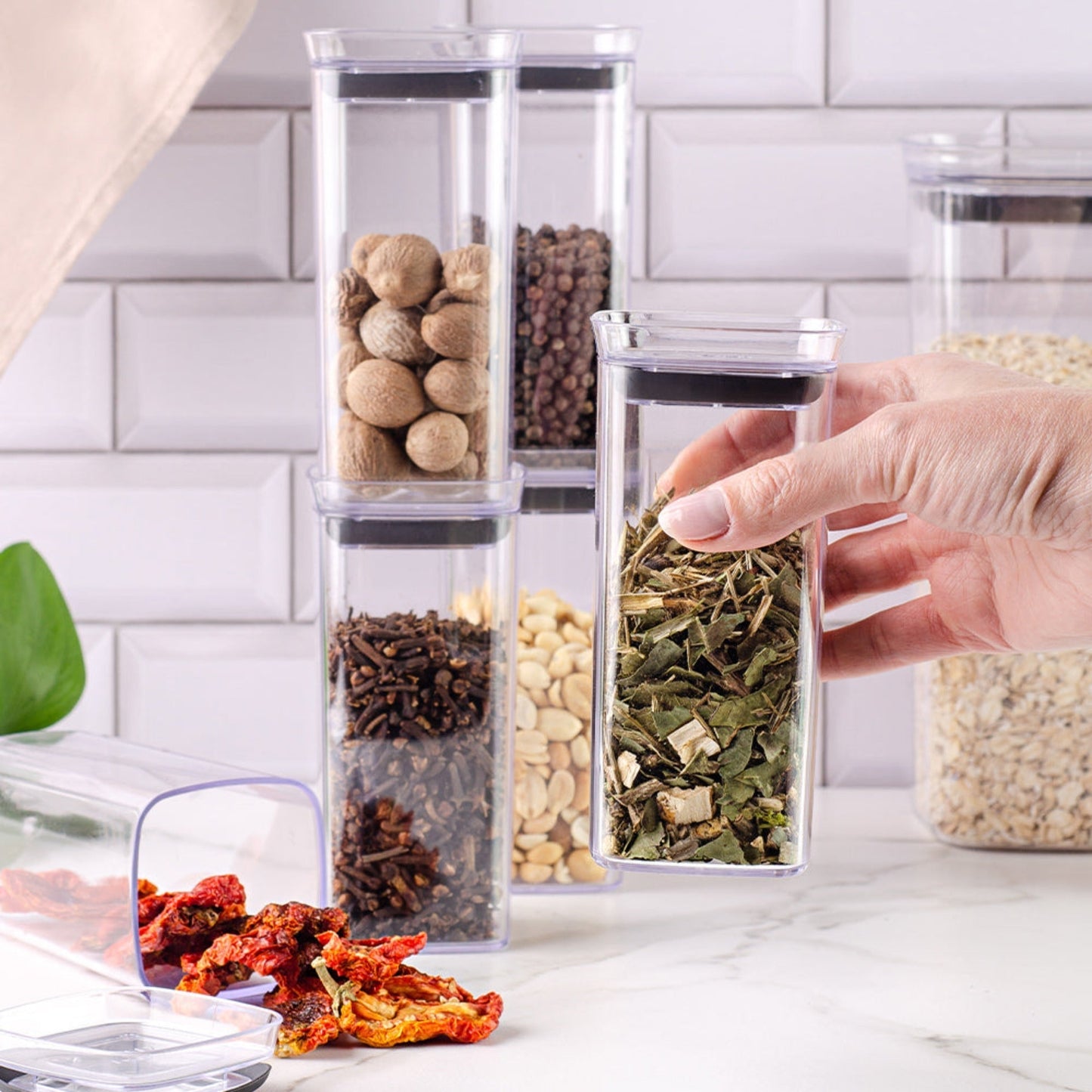 Conjunto Especieros Herméticos Block 4 Pzs1#Sin color