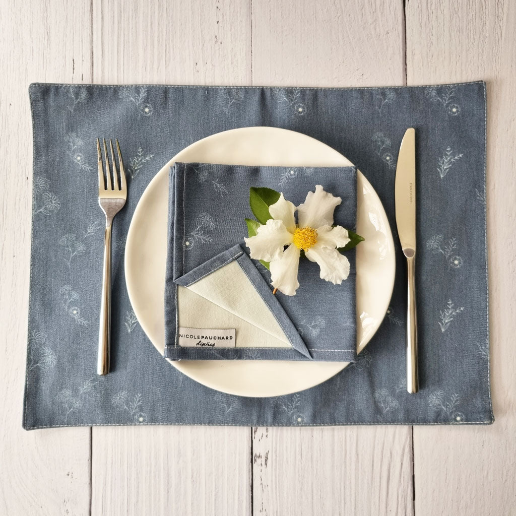 Set 4 Individuales Colomba1#Azul