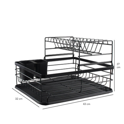 Secaplatos Escurridor 2 Niveles4#Negro