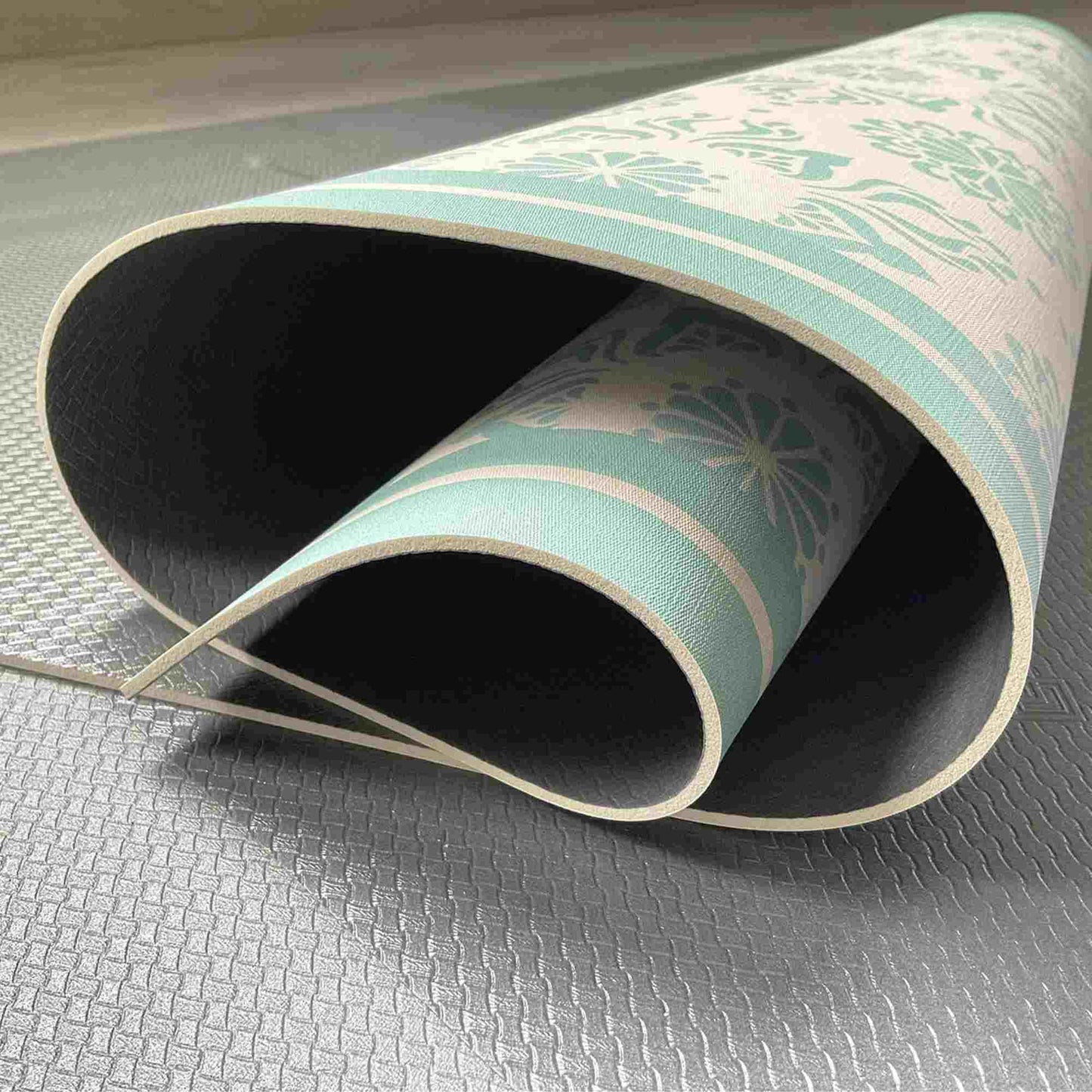 Alfombra De Cocina Flor Hindu Turquesa 50 x 70 cm