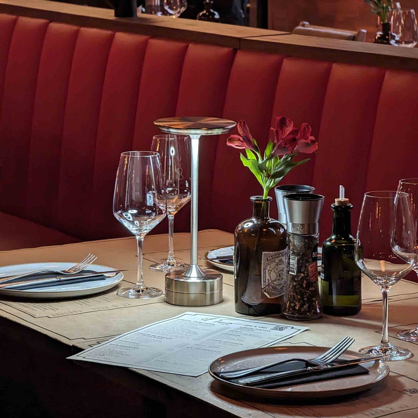 Lámpara de Mesa Milán5#Plata