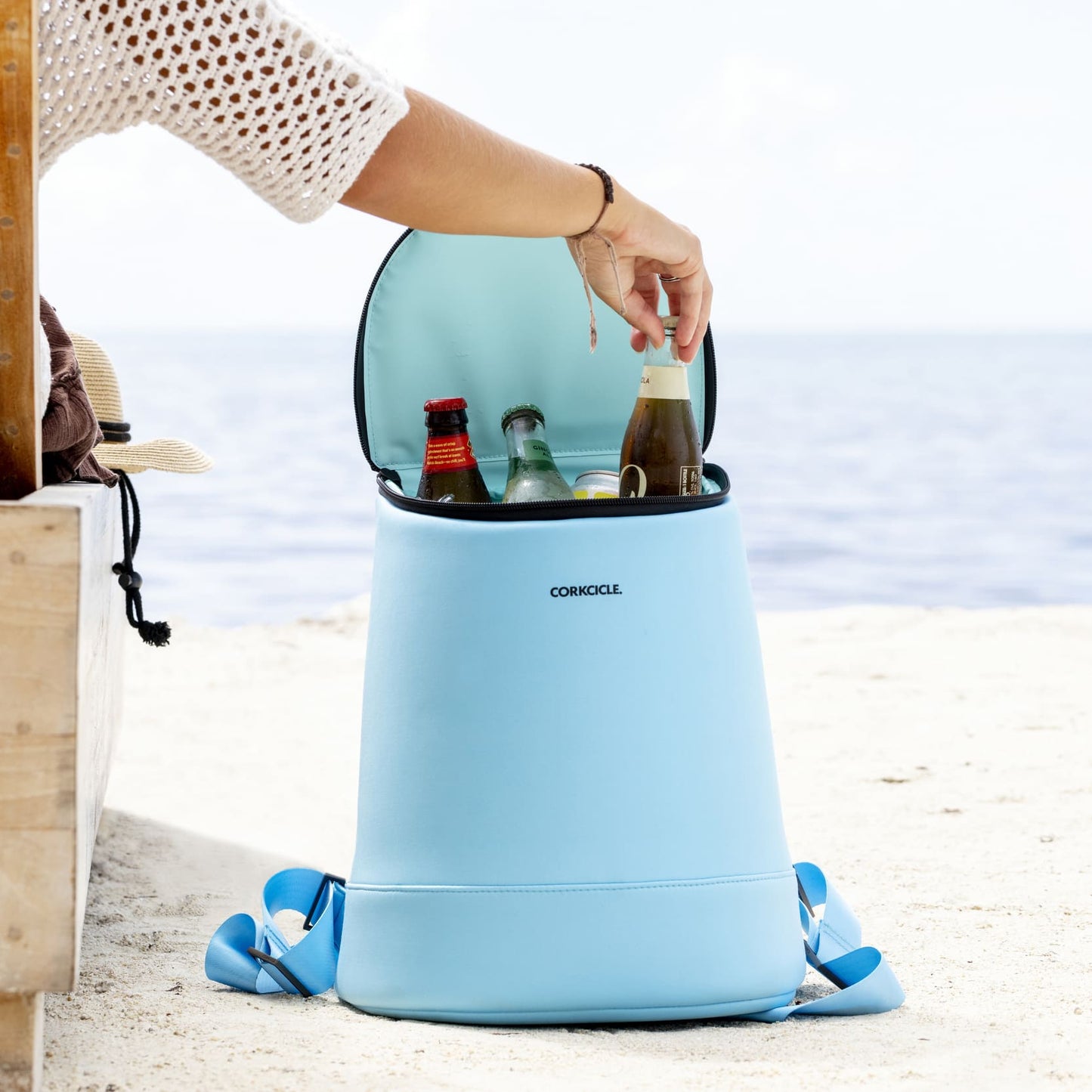 Mochila Cooler Neopreno2#Celeste