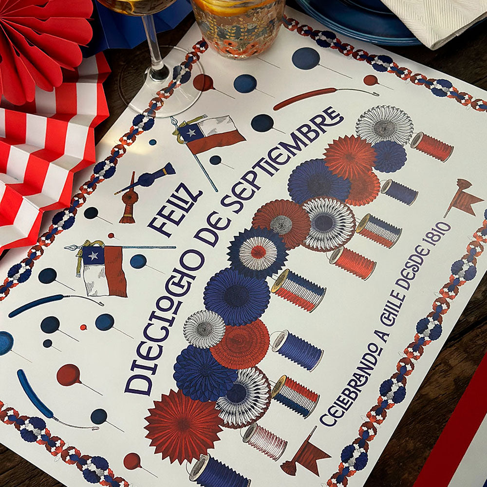 Individuales De Papel Escarapela3#Multicolor