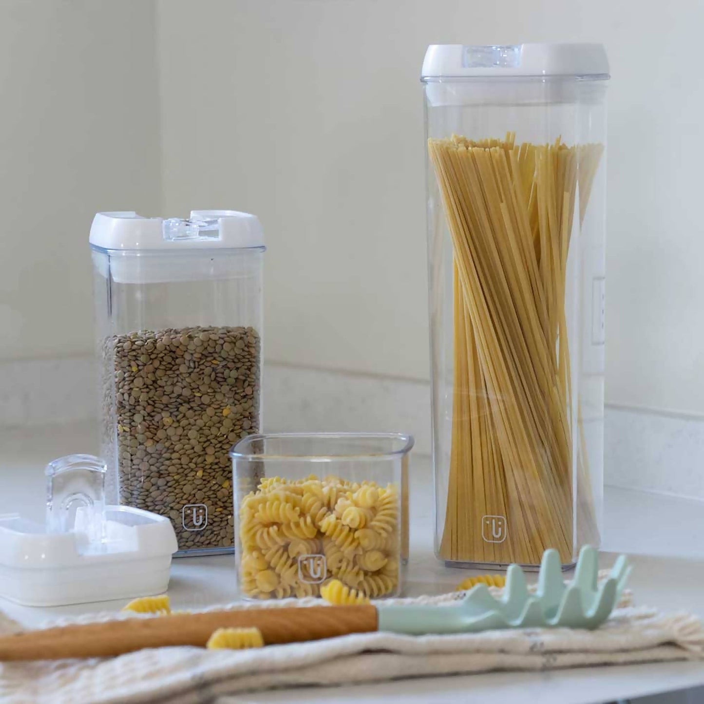 Set de 7 Contenedores Herméticos Plástico4#Blanco