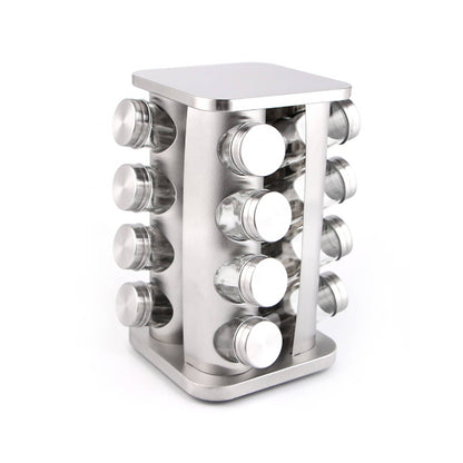 Especiero Condimentos Giratorio Metálico 16 Frascos3#Acero