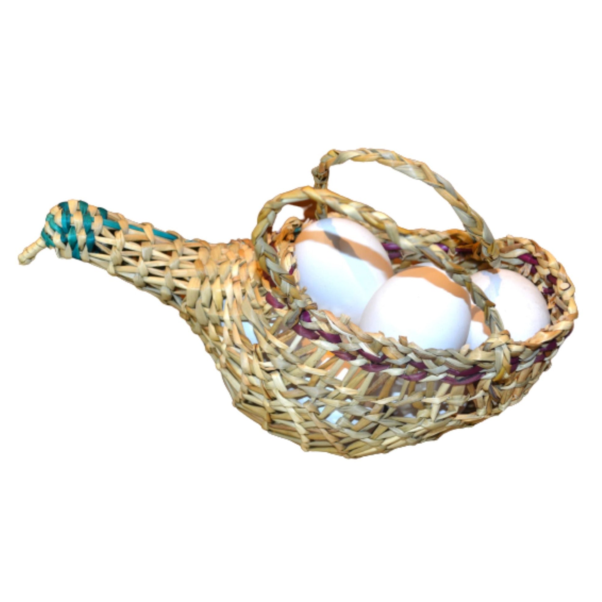 Gallina Porta Huevos Fibra Vegetal2#Multicolor