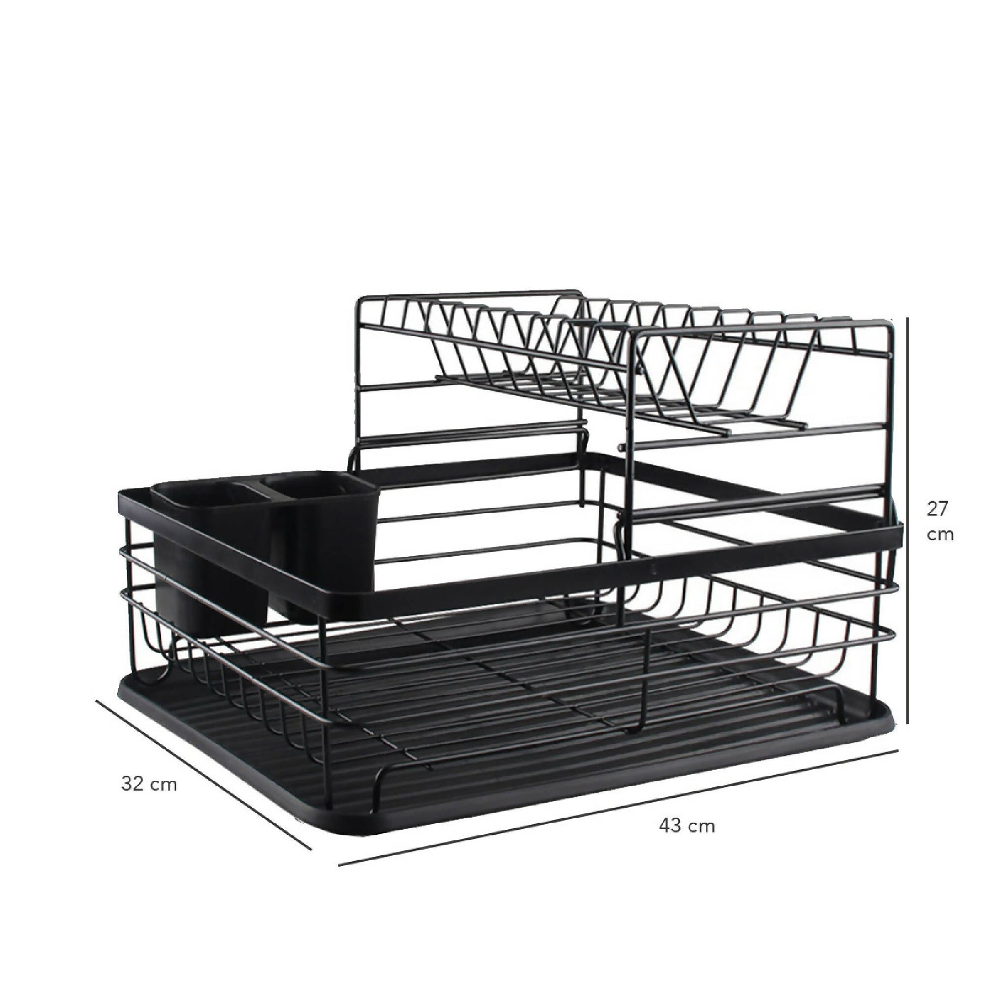 Secaplatos Escurridor 2 Niveles15#Negro