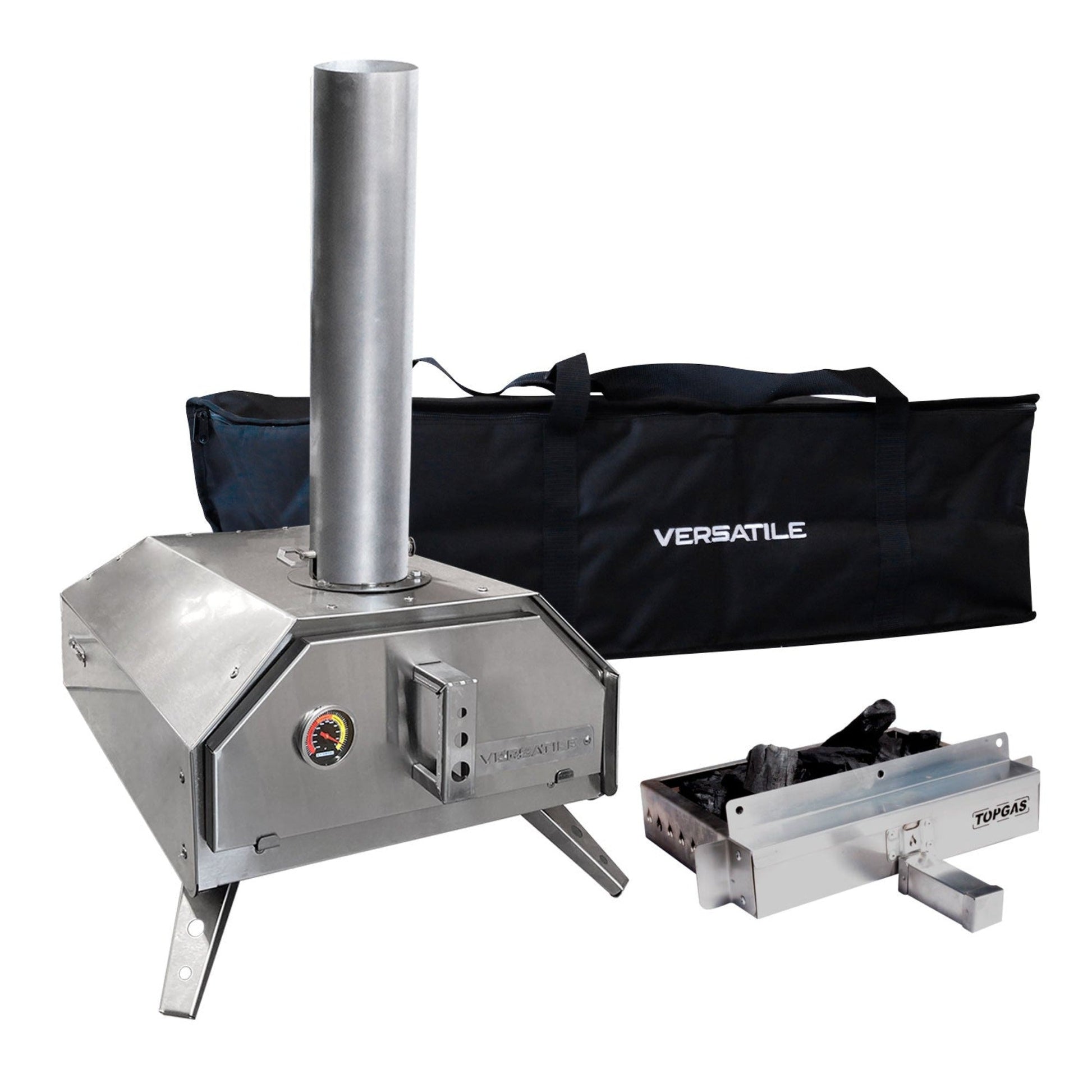 Horno Pizzero Leña + Bolso1#Gris Plata