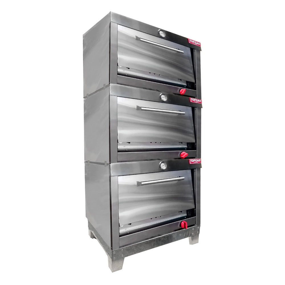 Horno  Enlozado  3 Cámaras 58X65 GLP2#Gris