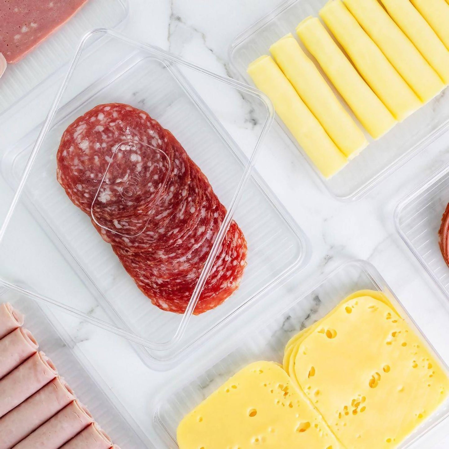 Contenedor Jamón/Queso Clear Transparente3#Sin color