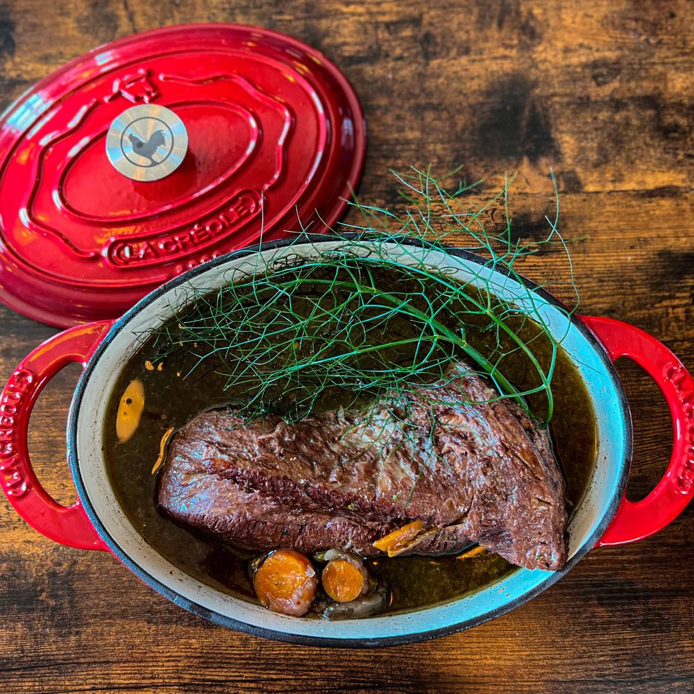 Cocotte Black Matte Ø34 Oval5#Rojo