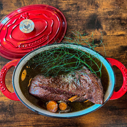 Cocotte Black Matte Ø34 Oval5#Rojo