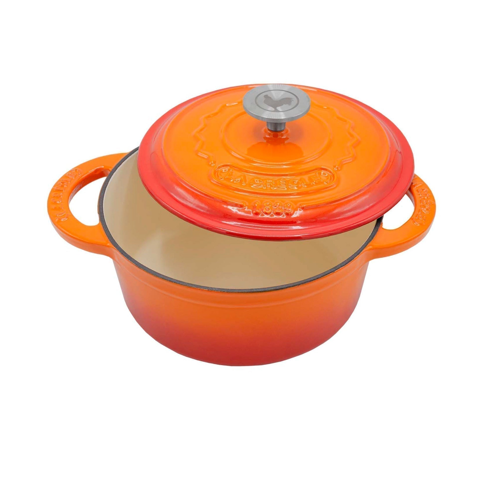 Olla Redonda 22 Cm Rouge Rubis 3 Lts11#Naranjo