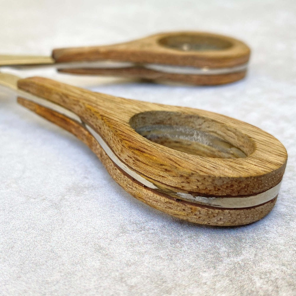 Tenaza Acero Madera2#Plata