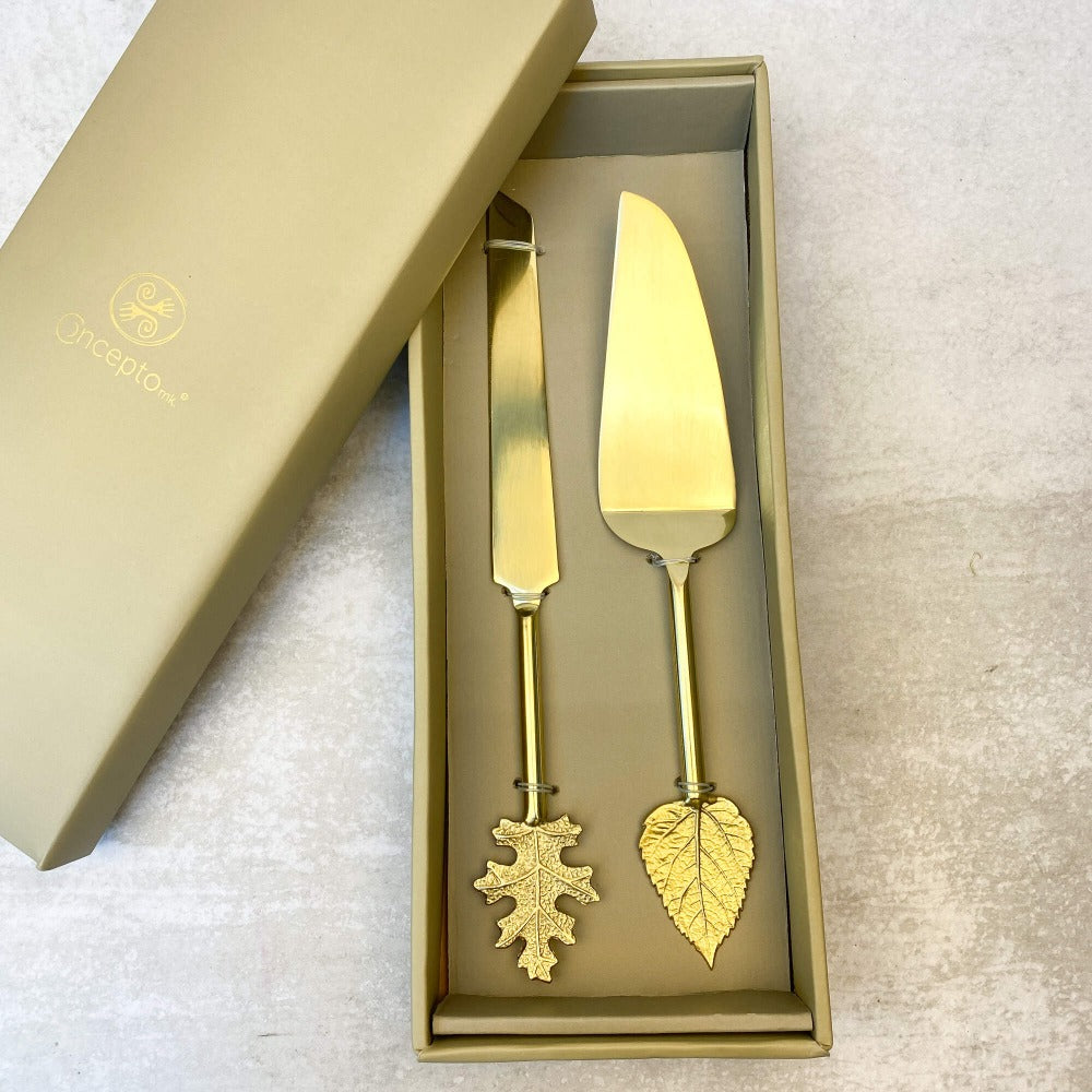 Set Torta Hoja3#Dorado