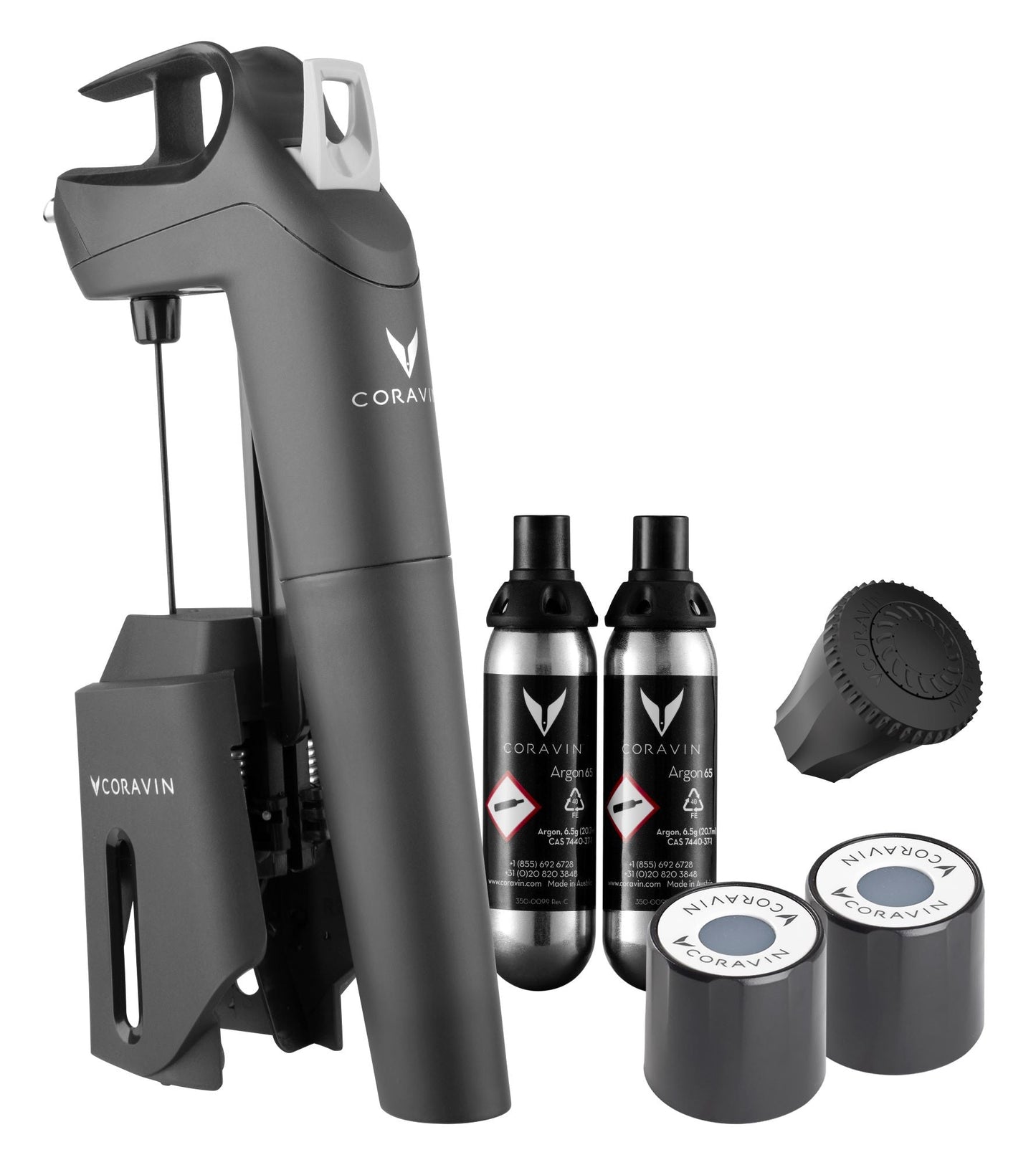 Dispensador Vino por Copas Coravin Timeless Three+ (Incluye 2 cápsulas, un aireador y 2 screw caps)2#Negro