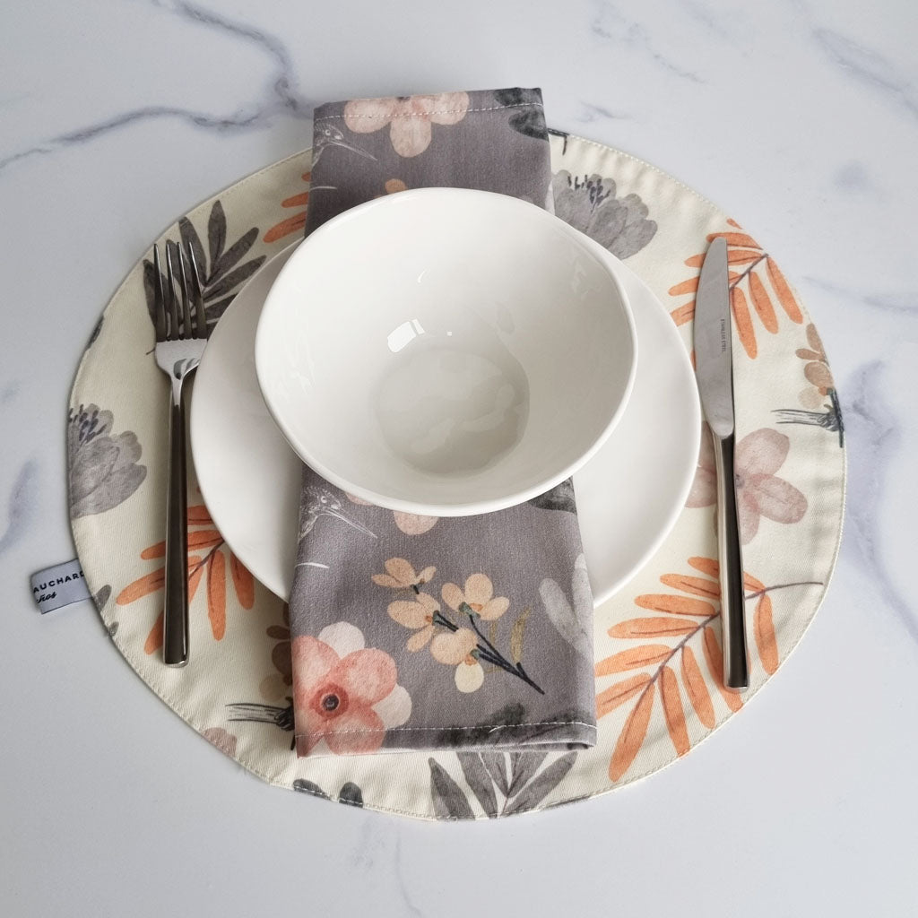 Set Individuales Reversibles Roma4#Beige