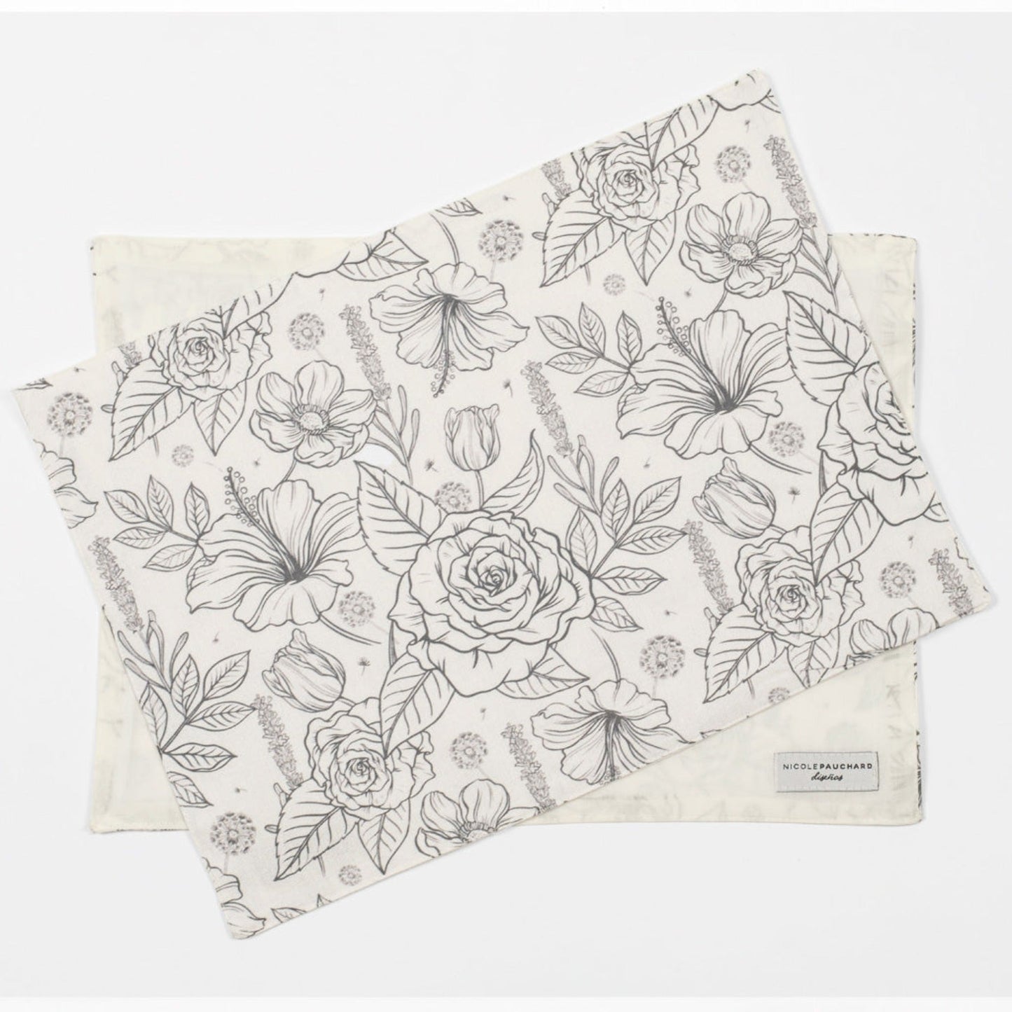 Set 4 Individuales De Lino Anita2#Blanco