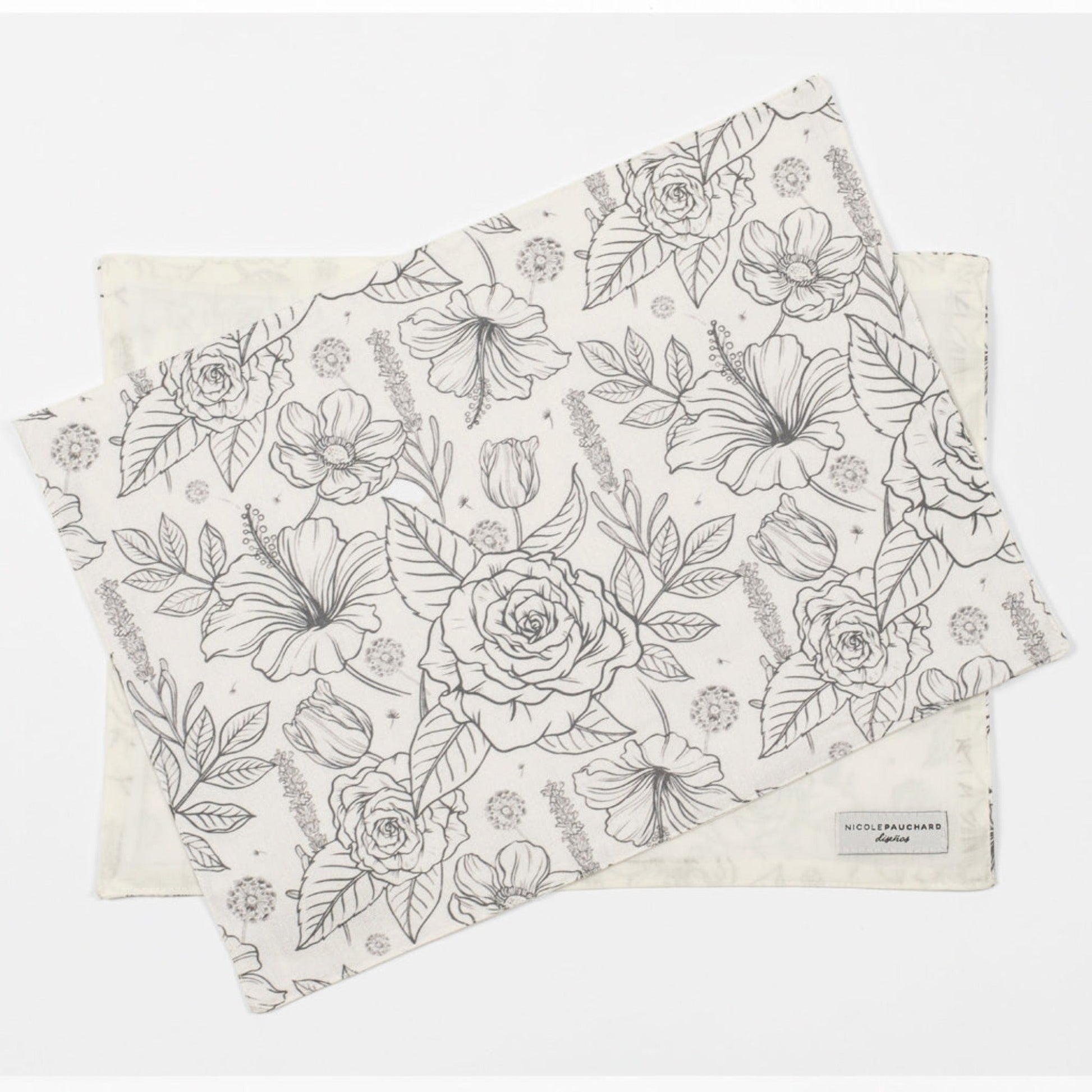 Set 4 Individuales De Lino Anita2#Blanco