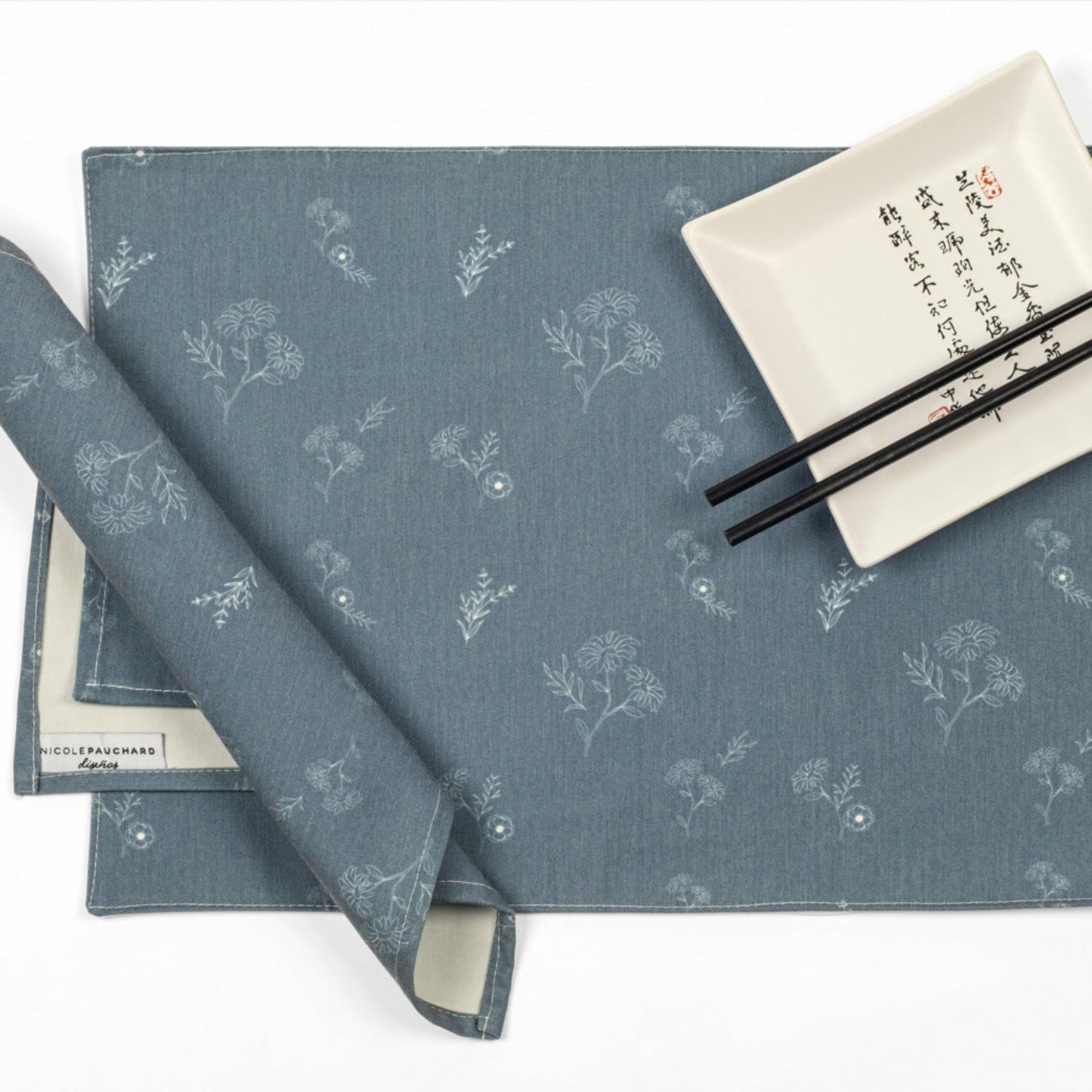 Set 4 Individuales Colomba2#Azul