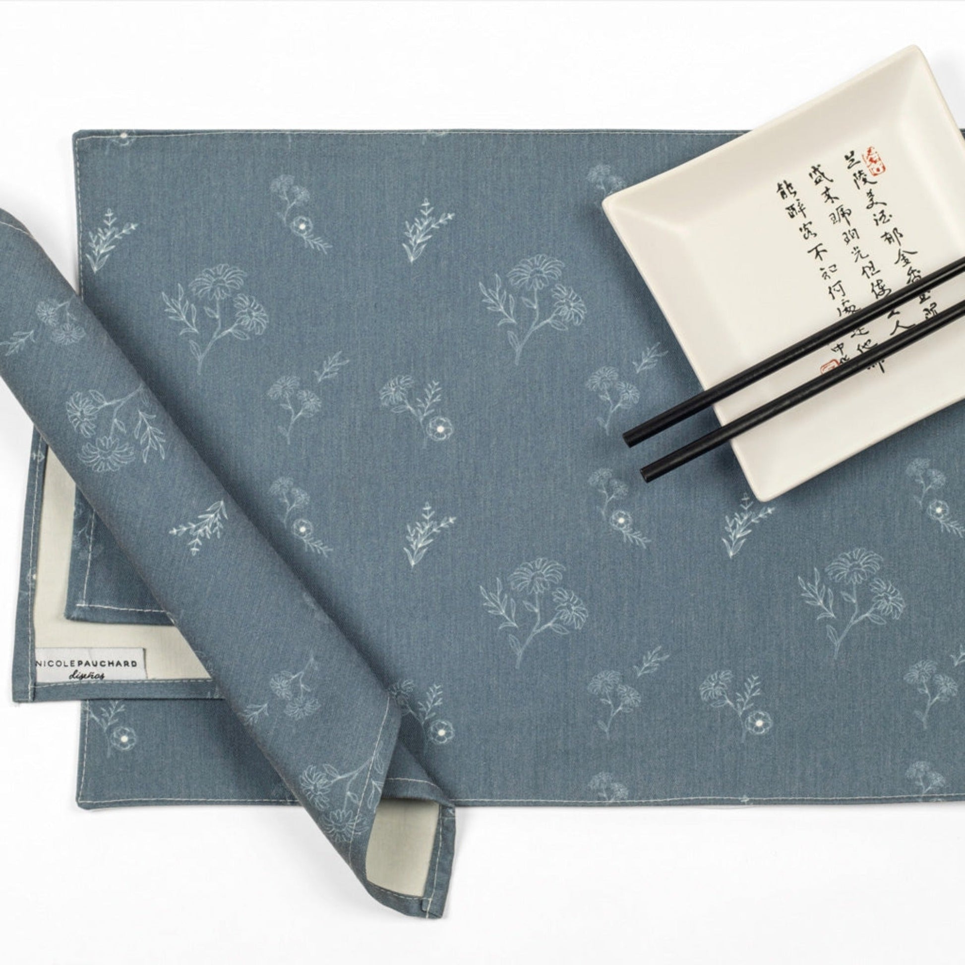 Set 4 Individuales Colomba2#Azul