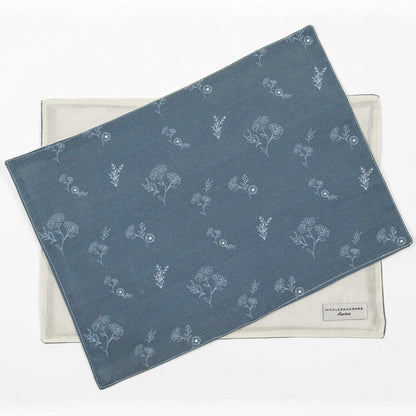 Set 4 Individuales De Lino Colomba2#Azul