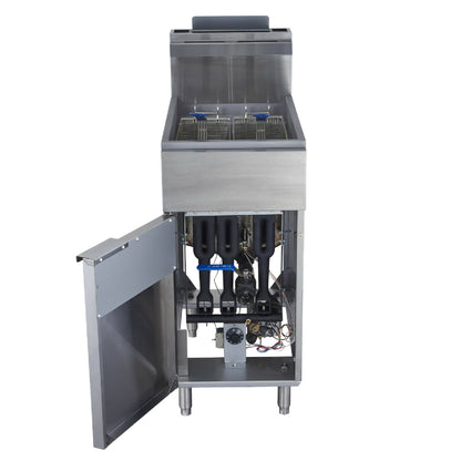 Freidora A Gas Alta Produccion 2 Canastos VFP-18PRO6#Gris