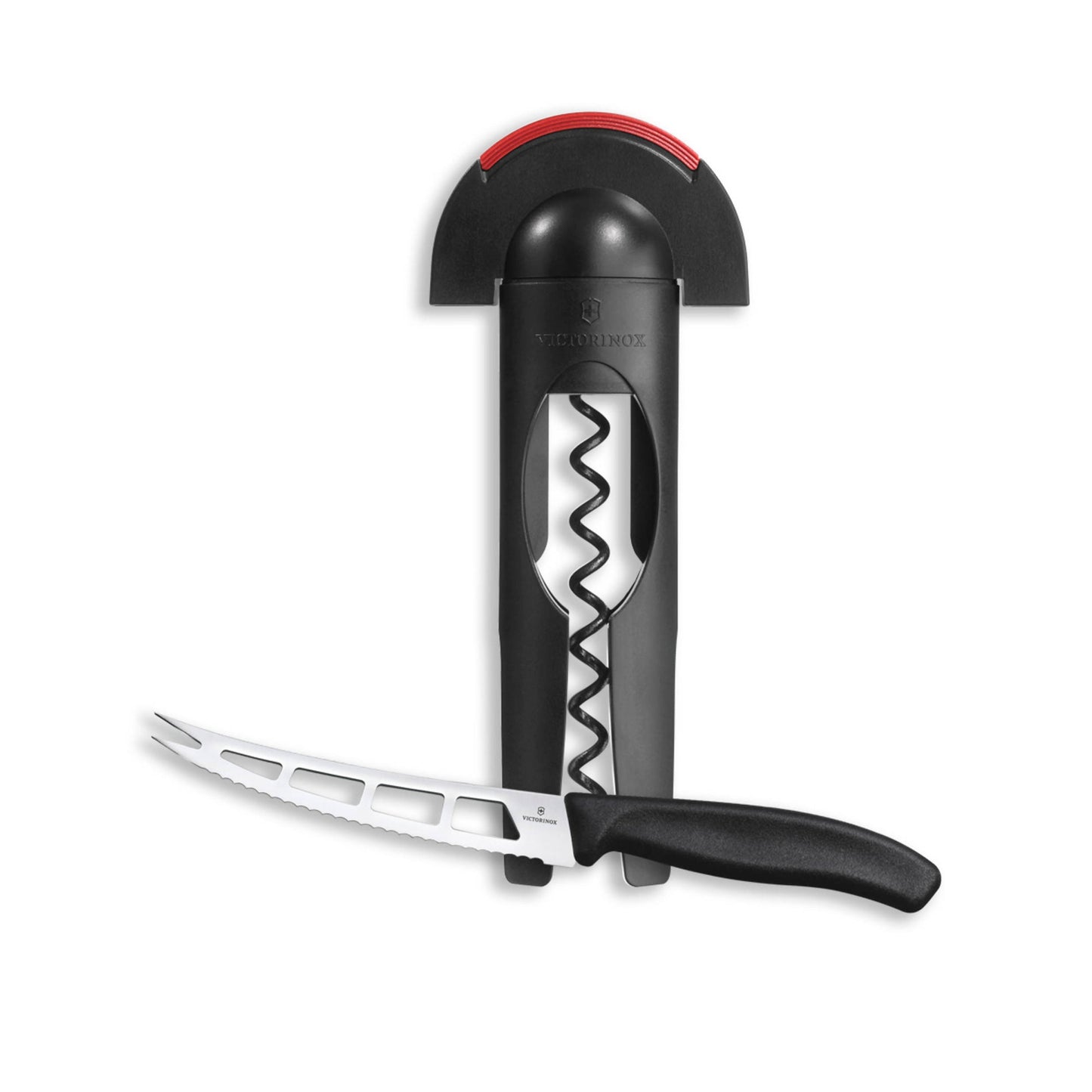 Pack Cuchillo Queso Crema + Sacacorcho1#Negro