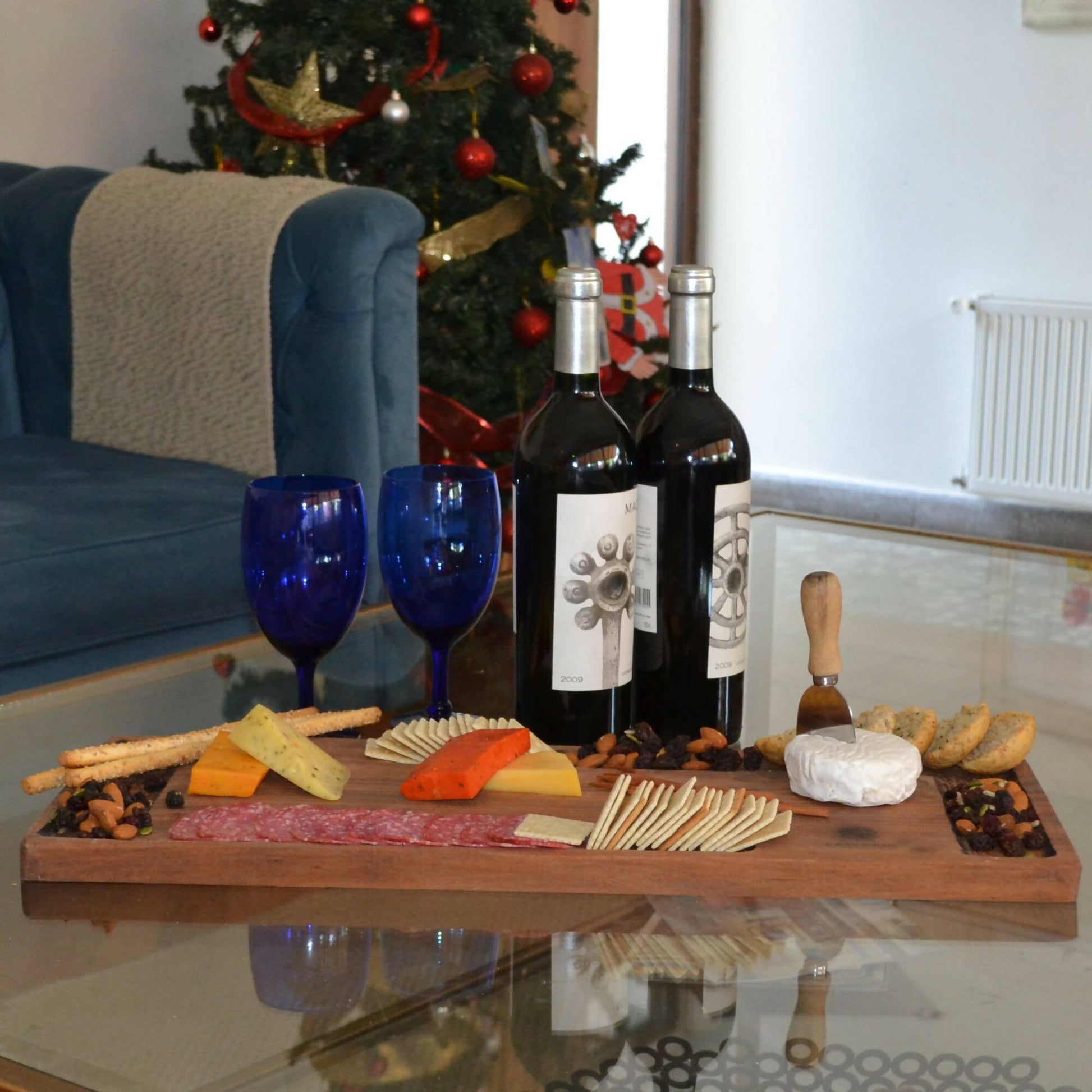 Tabla Queso Porta Galletas 60 cm6#Café