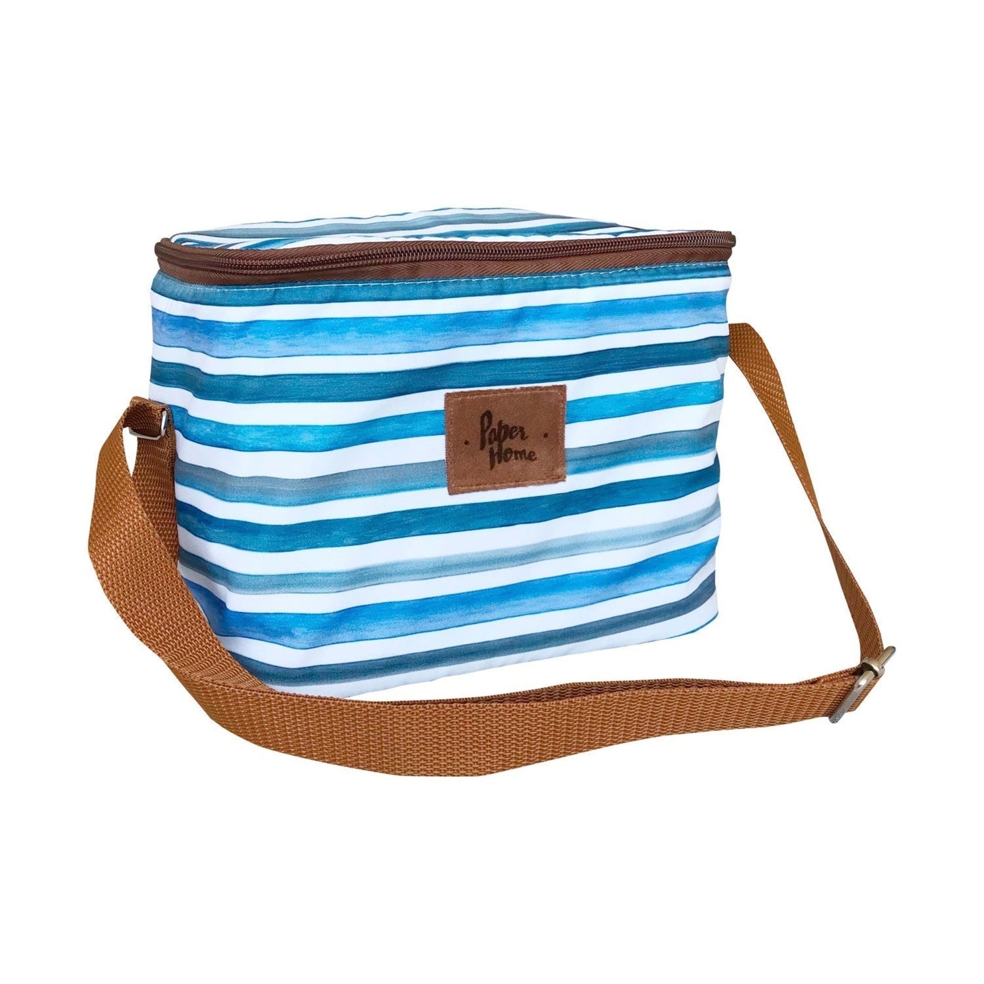 Lonchera Térmica Sustentable Líneas Azules1#Multicolor