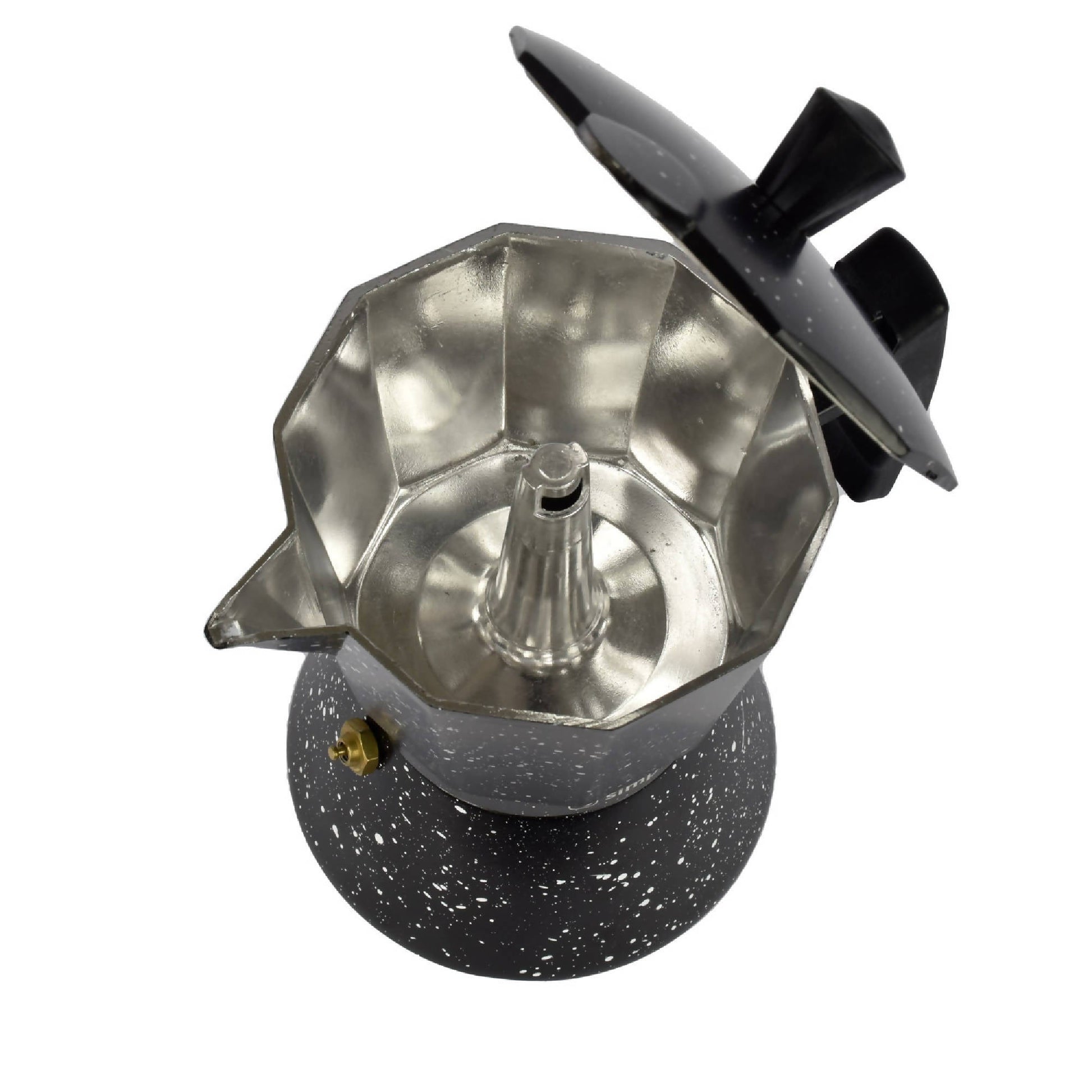 Cafetera Italiana Granito 4 Tazas4#Negro