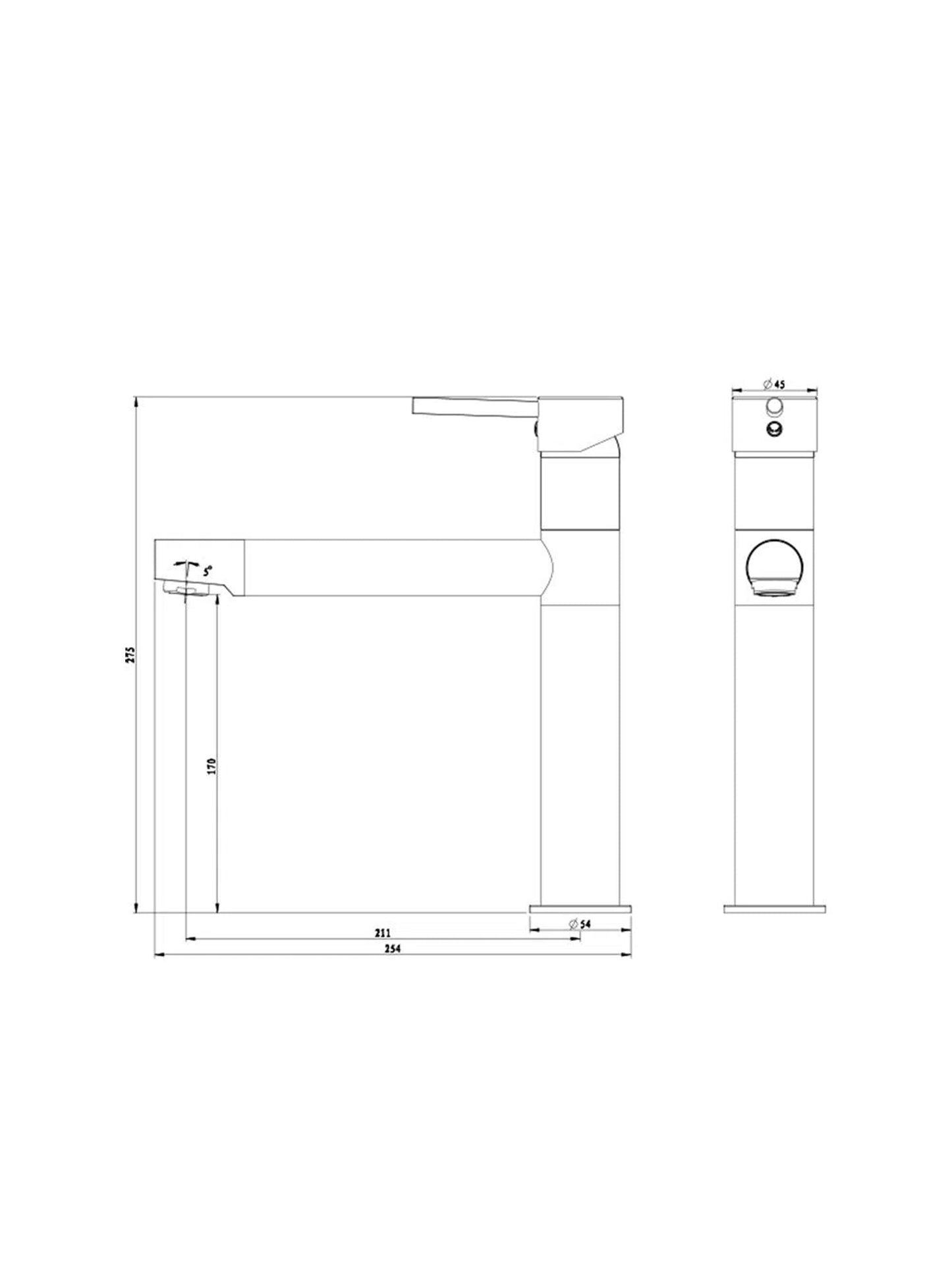 Grifería Monomando Lyra3#Acero