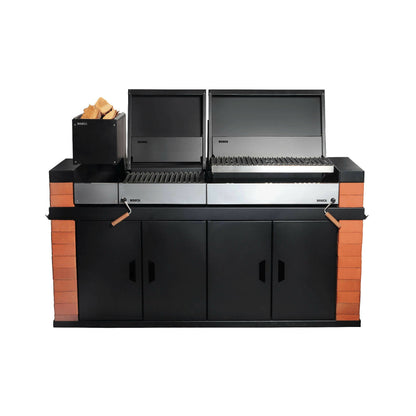 Quincho Block Grill: Leñero 250 + Block 500 + Block 7507#Negro