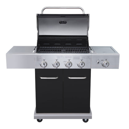 Parrilla Texas Black 4 Quemadores + Quemador Lateral BBQ401GCIB3#Negro