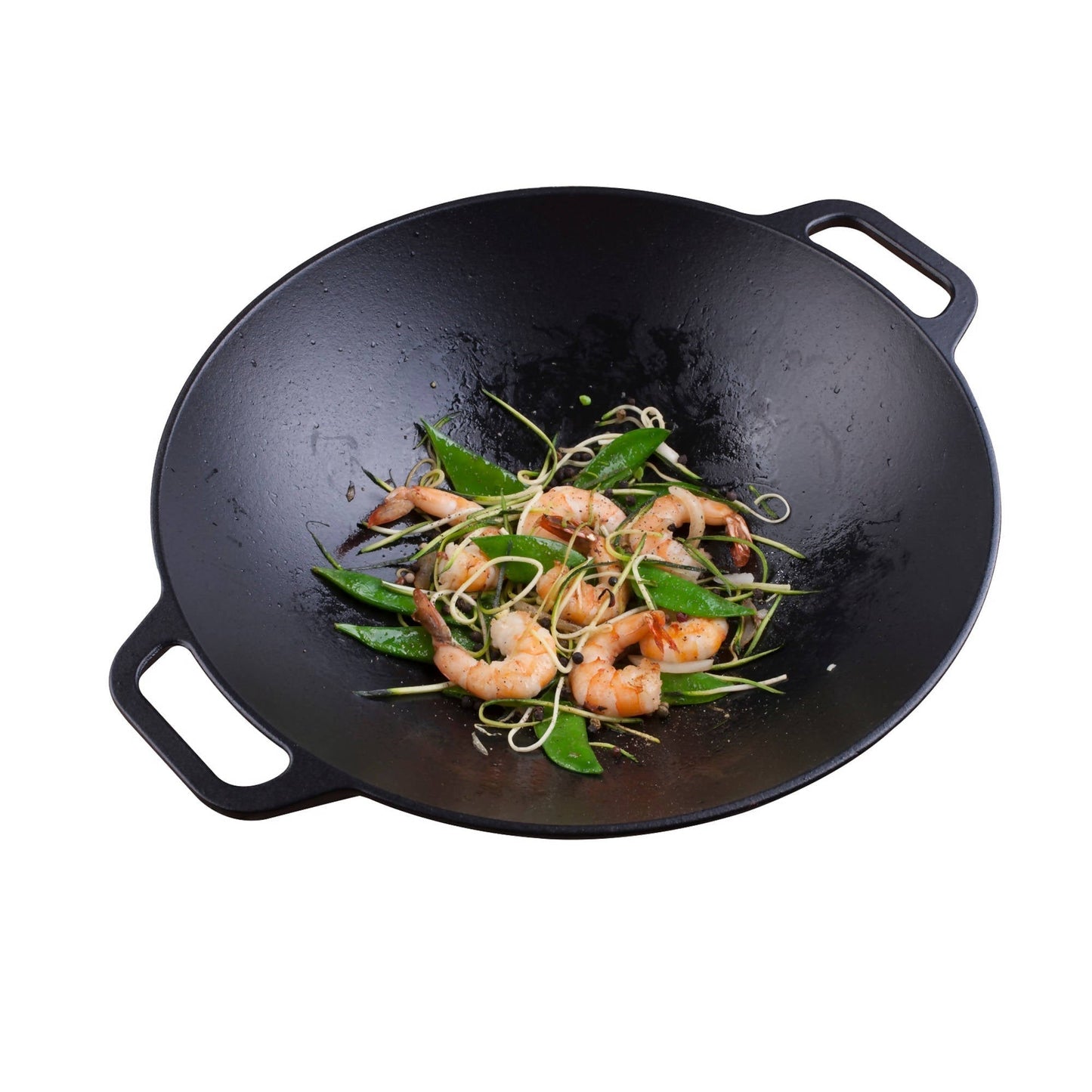 Wok Hierro Fundido 36 cm2#Negro