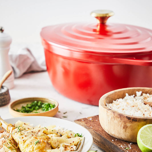 Olla Cocotte Ovalada Air 30x23 cm1#Rojo