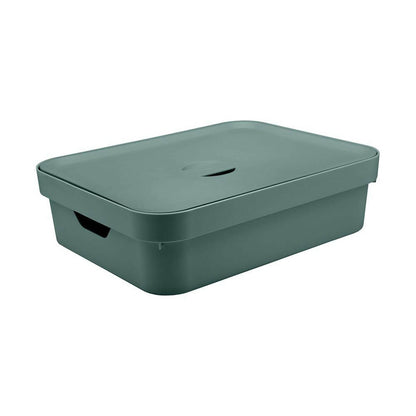 Caja Cube M Con Tapa6#Verde Oscuro
